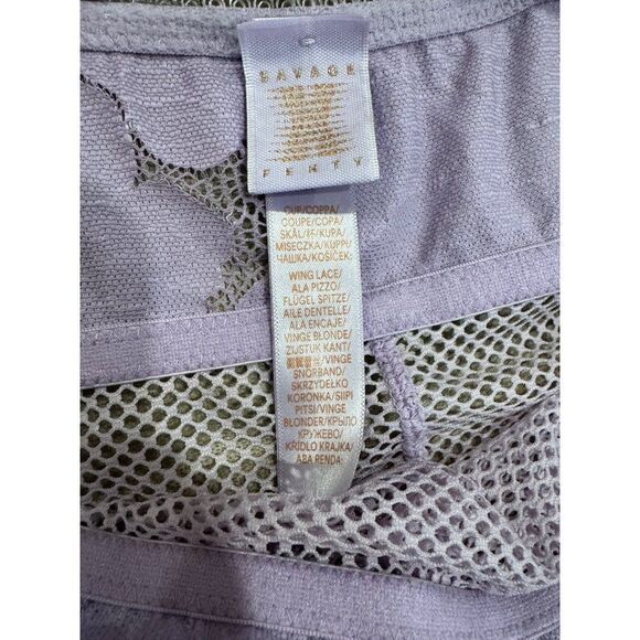 Savage X Fenty Women's Floral Glow Lace & Mesh Slip 2X - Picture 10 of 11